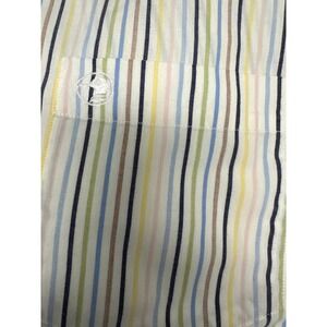 Duck Head Mens Large Multi Color Striped Button Down Shirt Wrinkle Free READ